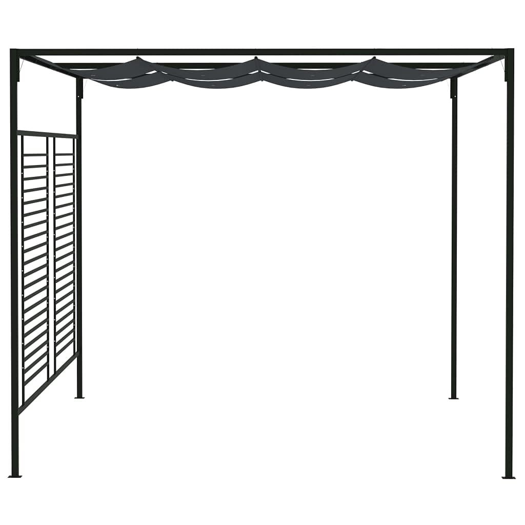 Tende a padiglione， Tetto Retrattile,Da Giardino Gazebo,Tende a padiglione， Zanzariera Adatto Per Terrazze, Balconi, Piscine, Giardini, Campeggio, Eventi 4x3x2,3 M Antracite