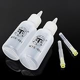 MASUNN 2Pcs 50Ml Needle Tip Soldering Liquid Flux Alochol Distributeur D'Huile Bouteille en Plastique