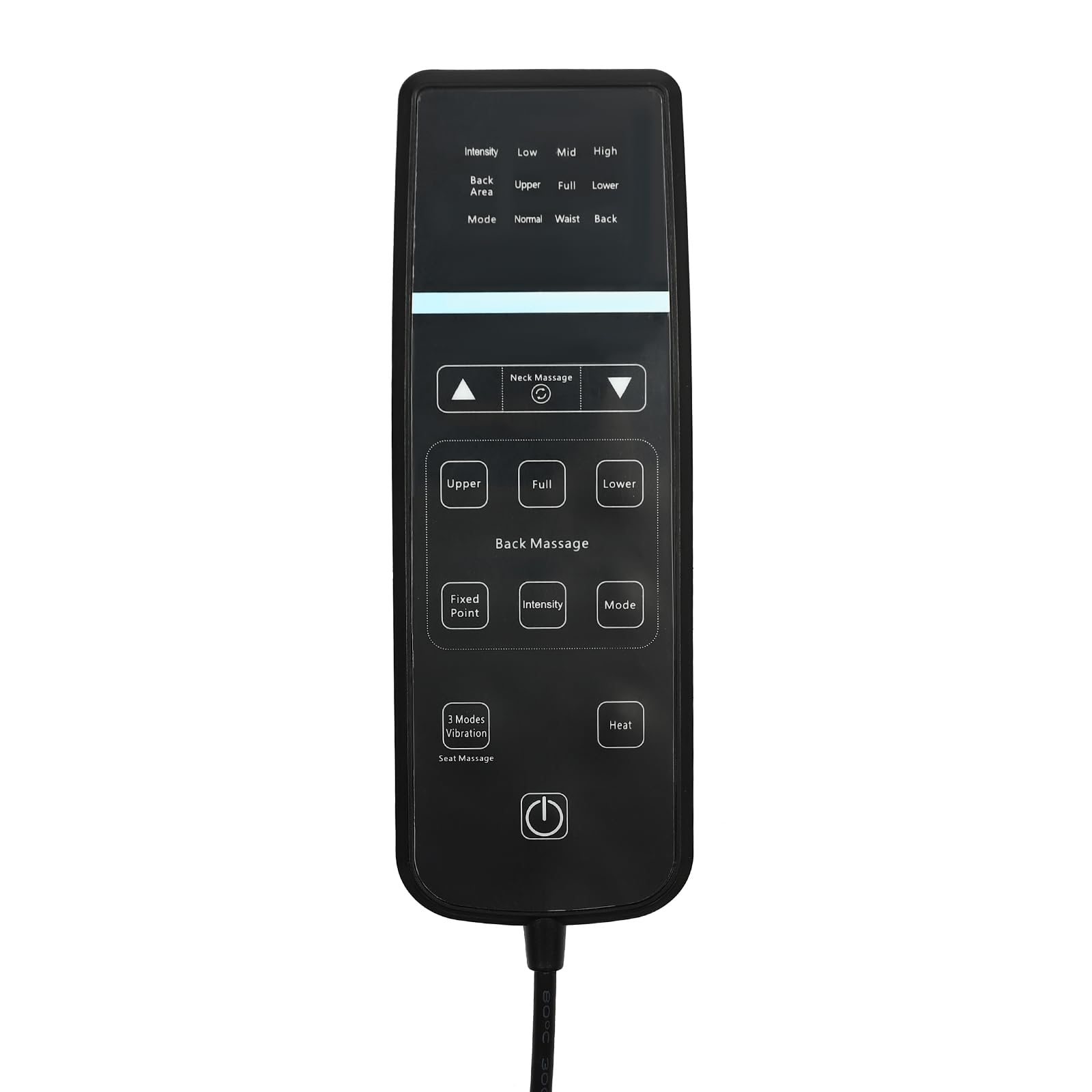 Tiefenmassage Rollmassage 1.5-1.9m Massages-Kissen 48W Massages-Stuhl-Pad mit 8 Rotations-Köpfen 3 Modi 3 Intensitäten Zonen-Steuerung, Sitz-Kissen für Auto & Büro Ganzkörper-Relax, Beige