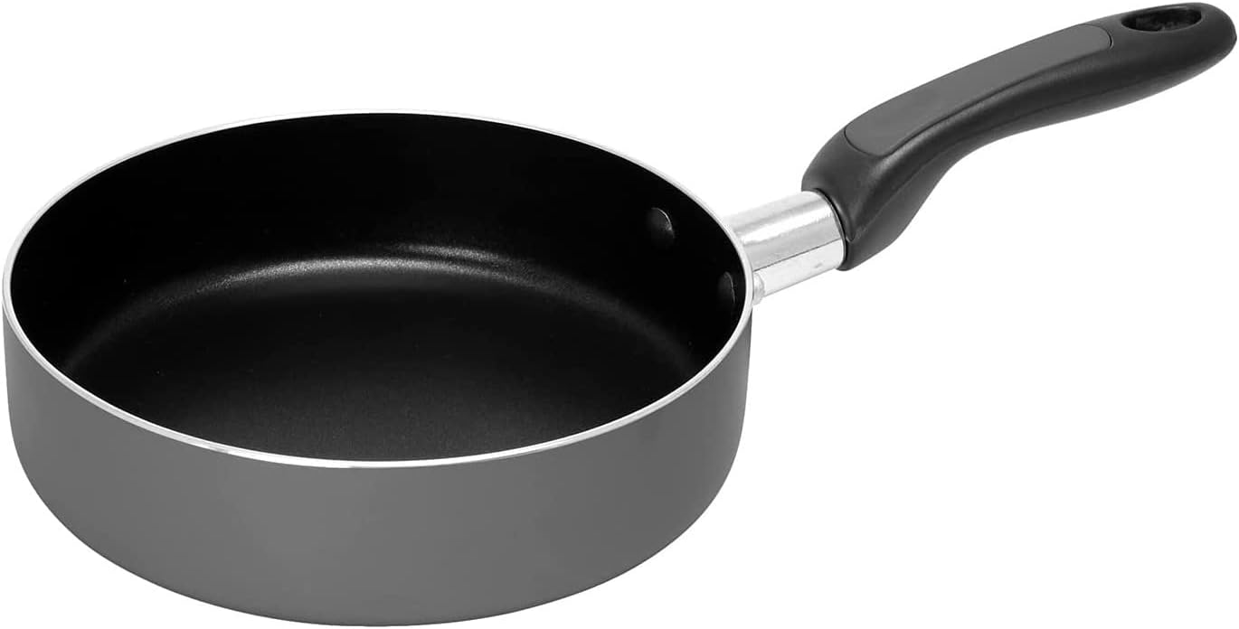 Simple Mini Frying Pan, Dark Gray (Approx.) Total Length 12.2 x Width 6.5 x Height 2.8 inches (30.9 x 16.5 x 7.1 cm), Gas Fire/Induction Compatible, Mini SA-154