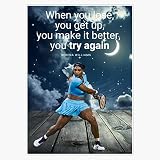 Serena Williams. Quote. Bumper Sticker Vinyl Decal 5"