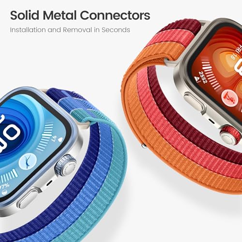 Image of XMUXI Nylon Straps Compatible with Huawei Watch Fit 4 Pro Strap Fabric Compatible with Huawei Fit 3 Fit 5 pro Band with Metal Connector(No Watch)