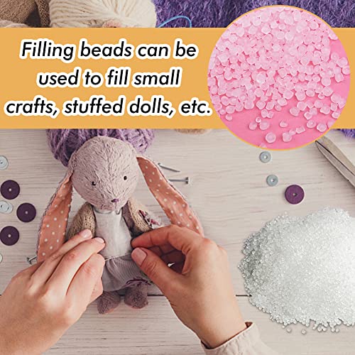 Image of Stuffing Beads, 8.8oz Weighted Beads for Stuffed Animals, Craft Poly Pellets Weighted for Stuffed Animals - 250g