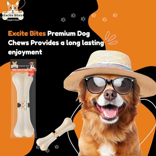 Image of Excite Bites Dog Rawhide Bones (Dog Chews) (Size 8 inch) (1Pcs),All Life Stages