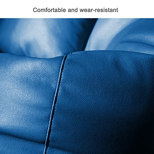 Image of Cover 4XL Without Beans with Footrest and Cushion Lounge Chair Luxury Bean Bag Cover with Footrest Without Beans (Blue)