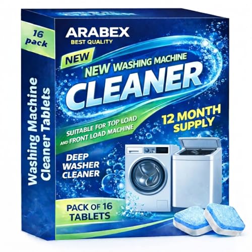 Image of Washing Machine Cleaner Tablets (16Tablets) | Drum & Pipe Deep Cleaner | Fresh Scent | Removes Odour, Limescale & Residue | For Front Load & Top Load Fully Automatic Washing Machines