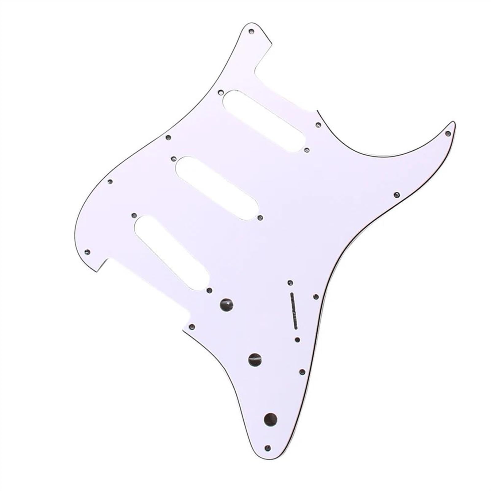3Ply SSS 11-otworowa Maskownica Do Gitary Elektrycznej Odporna Na Zarysowania Pcv Panel Gitar Elektrycznych Akcesoria Do Instrumentów Muzycznych Płytka ochronna maskownicy do gitary elektrycznej(White