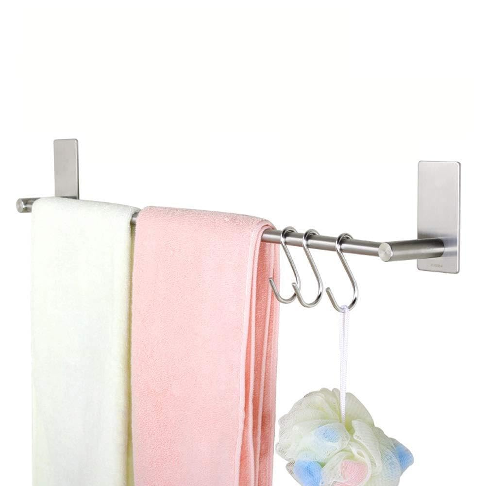 Barre porte-serviettes murale sans perçage de 55 cm pour salle de bain