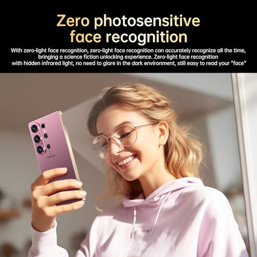 Image of SZV 26 Ultra Unlocked Cell Phone,16+1TB 5G Unlocked Phone, Built in Pen Android 15 Battery 7000mAh 6.99 inch HD Screen Smartphone, Dual SIM /Face ID /Fingerprint Lock /GPS (Rose Gold, 16+1TB)