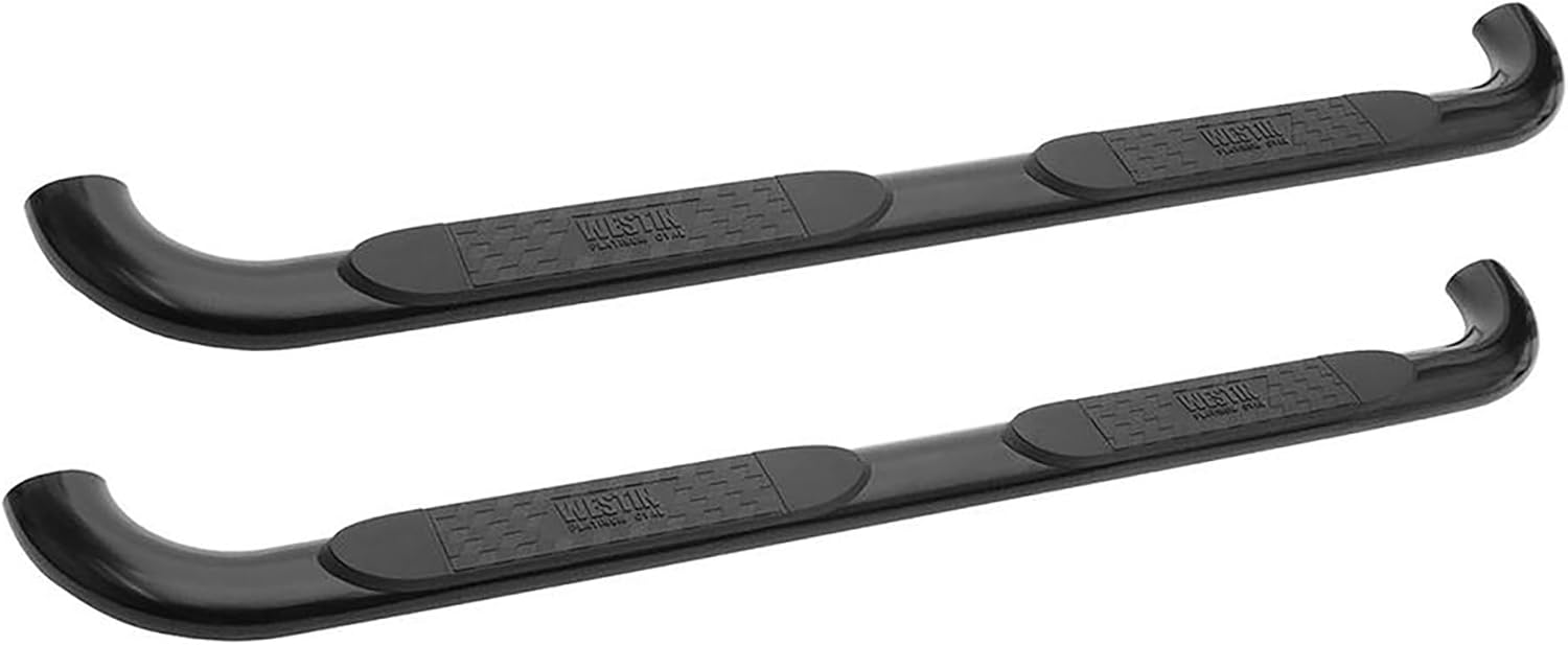 Westin 21-3945 Platinum 4 Oval Nerf Bars fits 2015-2025 F-150 2022-2025 F-150 Lightning 2017-2025 F-250 F-350 F-450 F-550 Crew Cab Black Pair