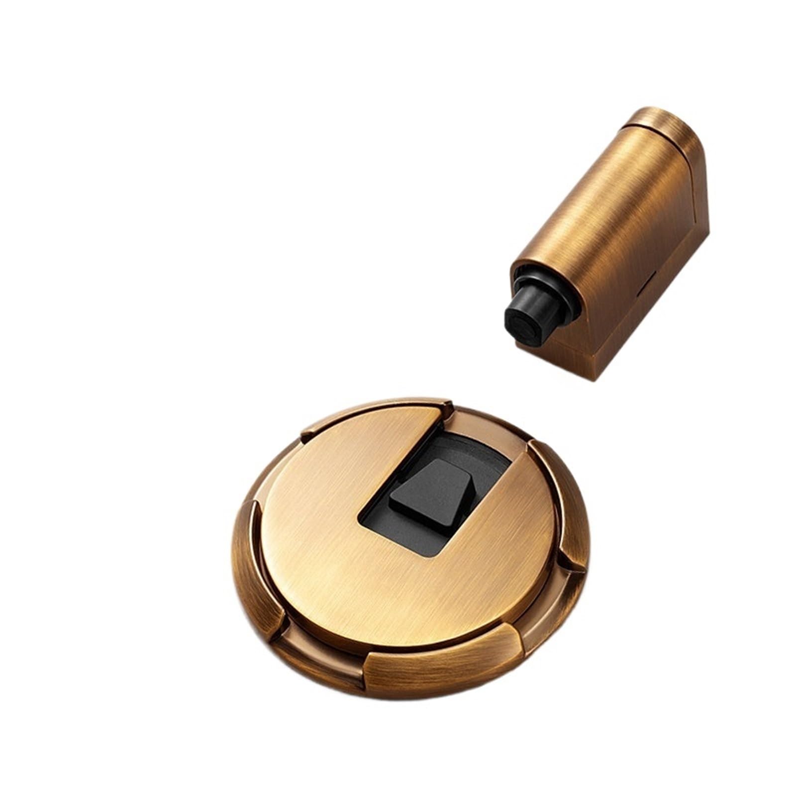 1pcs Heavy Duty Magnetic Door Stopper Mechanical Door Stop(Yellow Bronze)