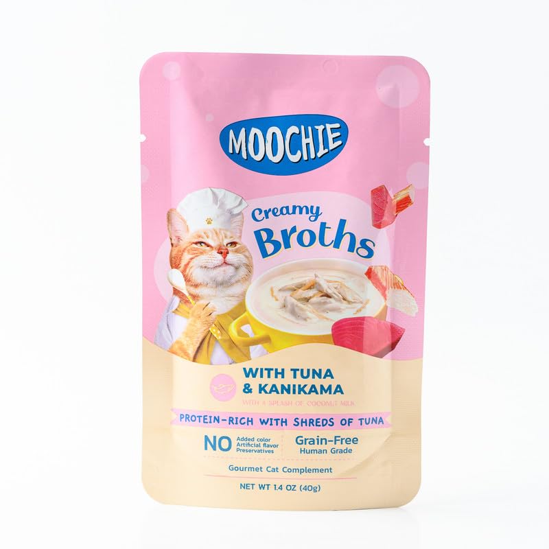 See full amazon price history chart for PETS EMPIRE Moochie Creamy Broths Cat Soup with Tuna and Kanikama, Grain Free Cats Gravy Meal, Yummy Non-Vegetarian Kitten Soups, No Added Flavour and Preservatives for Cats & Kittens (40g X 8) PETS EMPIRE Moochie Creamy Broths Cat Soup with Tuna and Kanikama, Grain Free Cats Gravy Meal, Yummy Non-Vegetarian Kitten Soups, No Added Flavour and Preservatives for Cats & Kittens (40g X 8) (B0BGJ7CDTC) Amazon Price History, Amazon Price Tracker