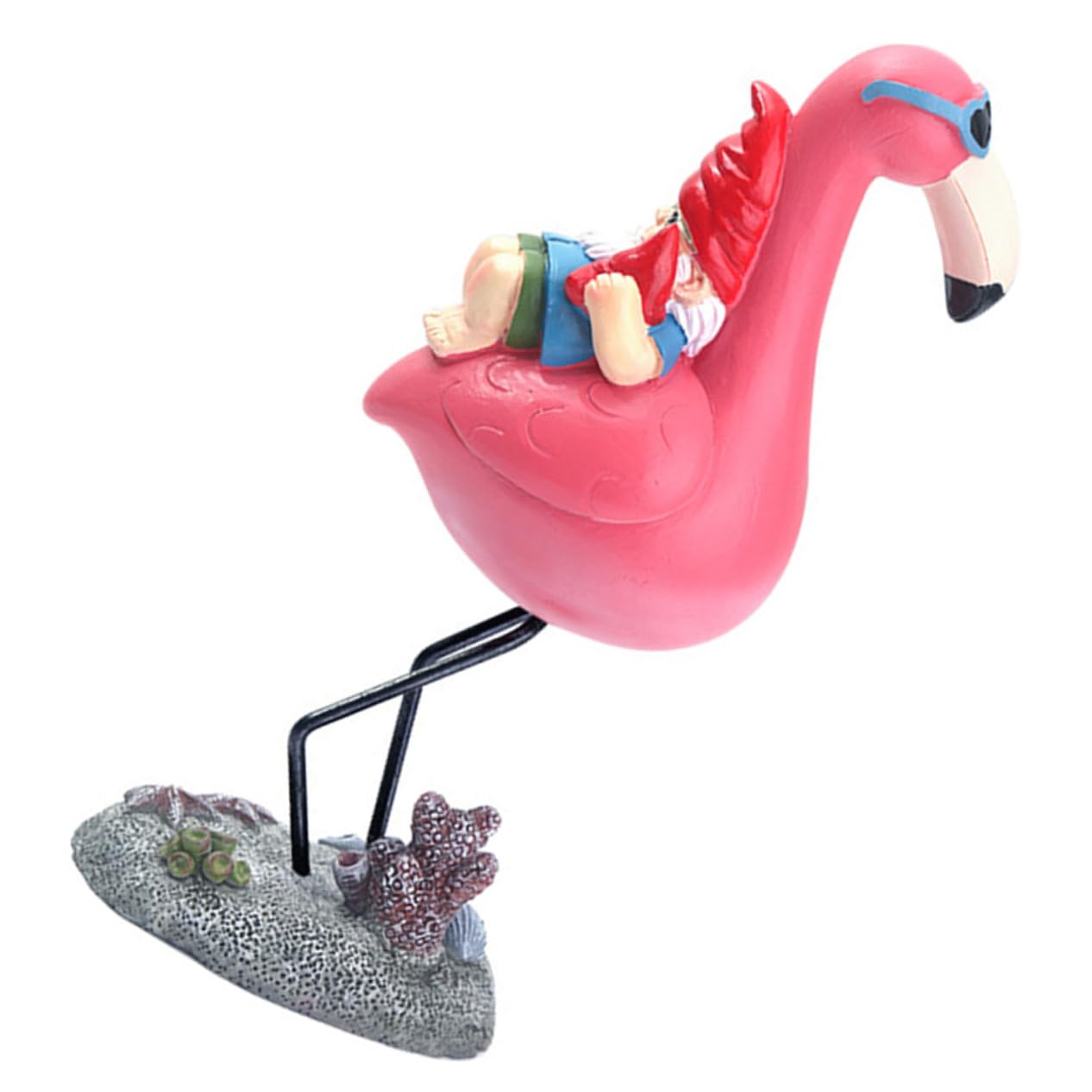 Statuette GNOME Flamant en Résine pour Jardin et Patio