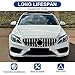BDBO Front Grill Grille for 2015-2018 Mercedes Benz W205 C-Class C200 C250 C300 C350 C400 GT Style Silver Front Bumper Grill Direct Fit Replacement ABS Plastic with Camera Hole & Emblem Grille