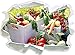 Produktbild Stil.Zeit Obst Gemüse Gurke Tomaten Essen Kräuter Dill Lauch Salat Kohl, Papier 3D-Wandsticker Format: 62x45 cm Wanddekoration 3D-Wandaufkleber Wandtattoo
