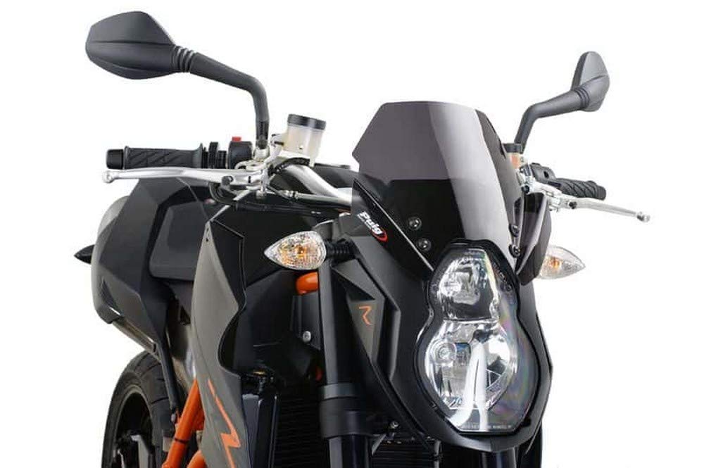 Puig 4942H Naked New Generation Sport sporty and aerodynamic in 3 mm acrylic with raised design that improves protection and maintains wide visibility, Smoke