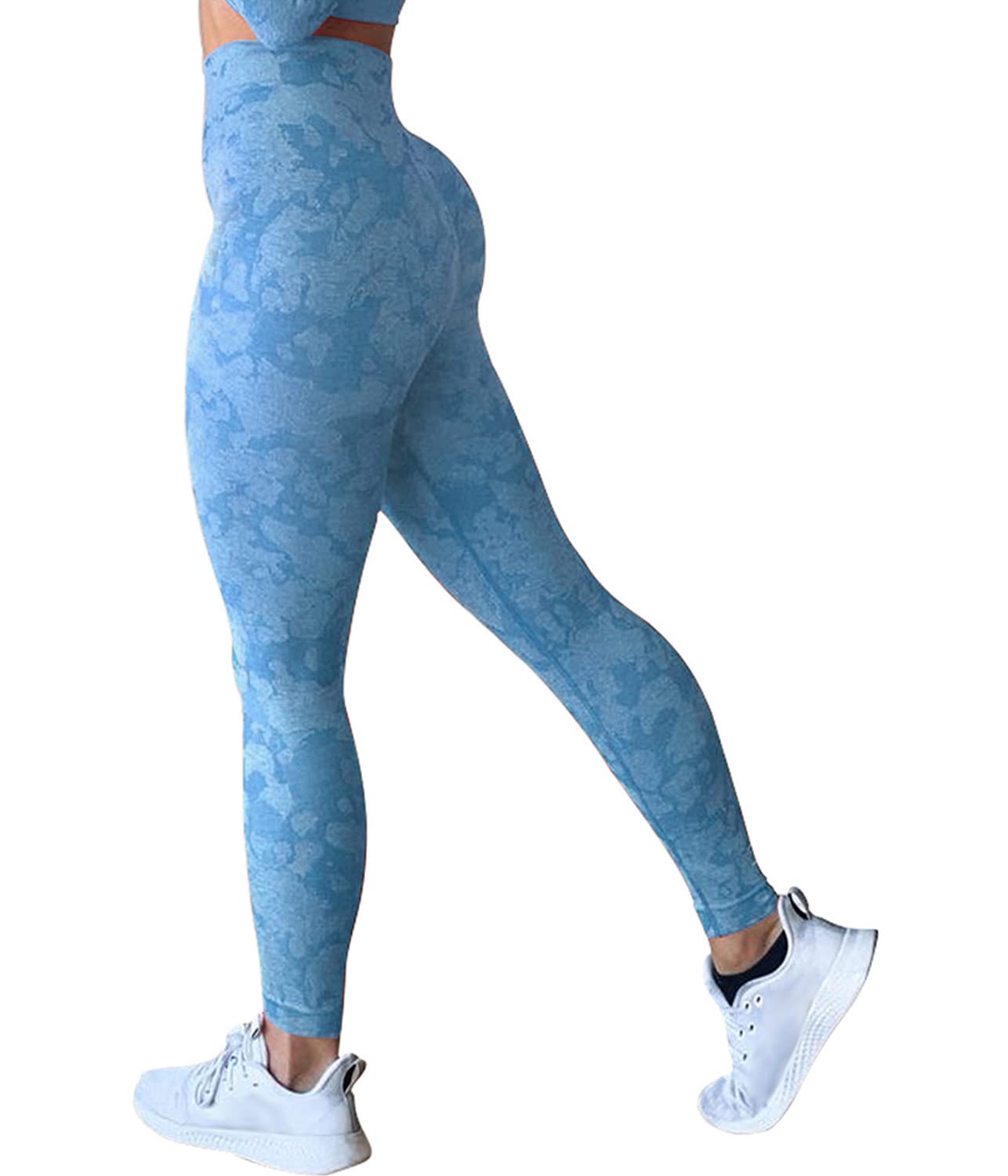 ORANDESIGNE Femme Legging de Sport Push Up Legging Anti Cellulite Confortable Elastique Taille Haute Amincissant Pantalon de Sport Slim pour Gym Fitness Pilat A Armée Verte XS