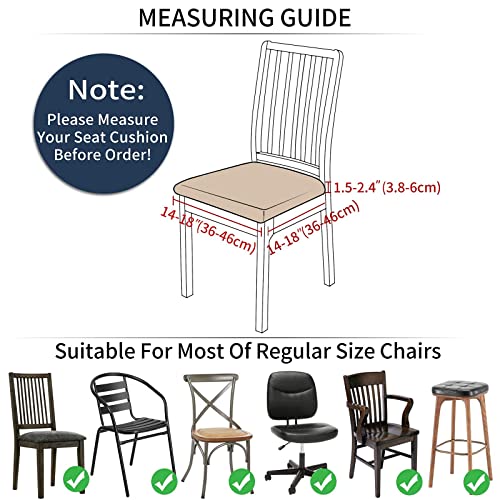 Housse de salle à manger lavable et durable Homaxy extensible grise x4