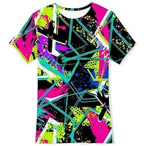RAISEVERN Boys Girls 3D Graphic Printed T-Shirts Unisex Short Sleeve Summer tees for 4-14 Years