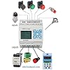 Smart PLC Programmable Mini Controller 24VDC, with 8 DC inputs, 4 Relay outputs, 365 Days Clock, Timers, Function Logic Software and Ladder Logic, Easy Ai Ready