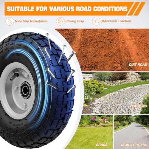 Yesker 4.10/3.50-4 Pneumatic Tire and Wheel 10 Inch for Wheelbarrow Cart by Yesker - Used condition - Image 6