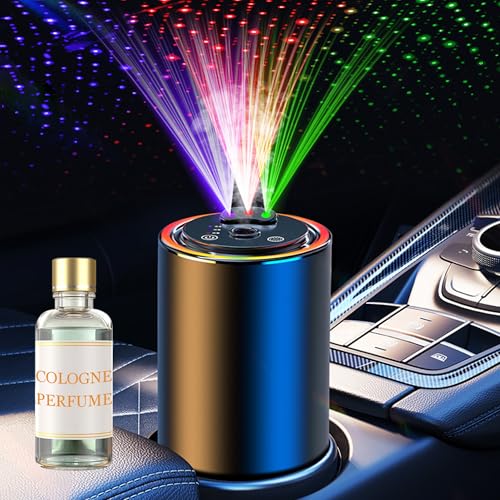 Image of Smart Car Air Freshener, Car Air Freshener Diffuser with 3 Color Starry Sky Projection, Cars Scent Diffuser with RGB Music Syncing Light, 3 Mode Adjustable, Auto On /Off Cars Diffuser, 50ml Cologne
