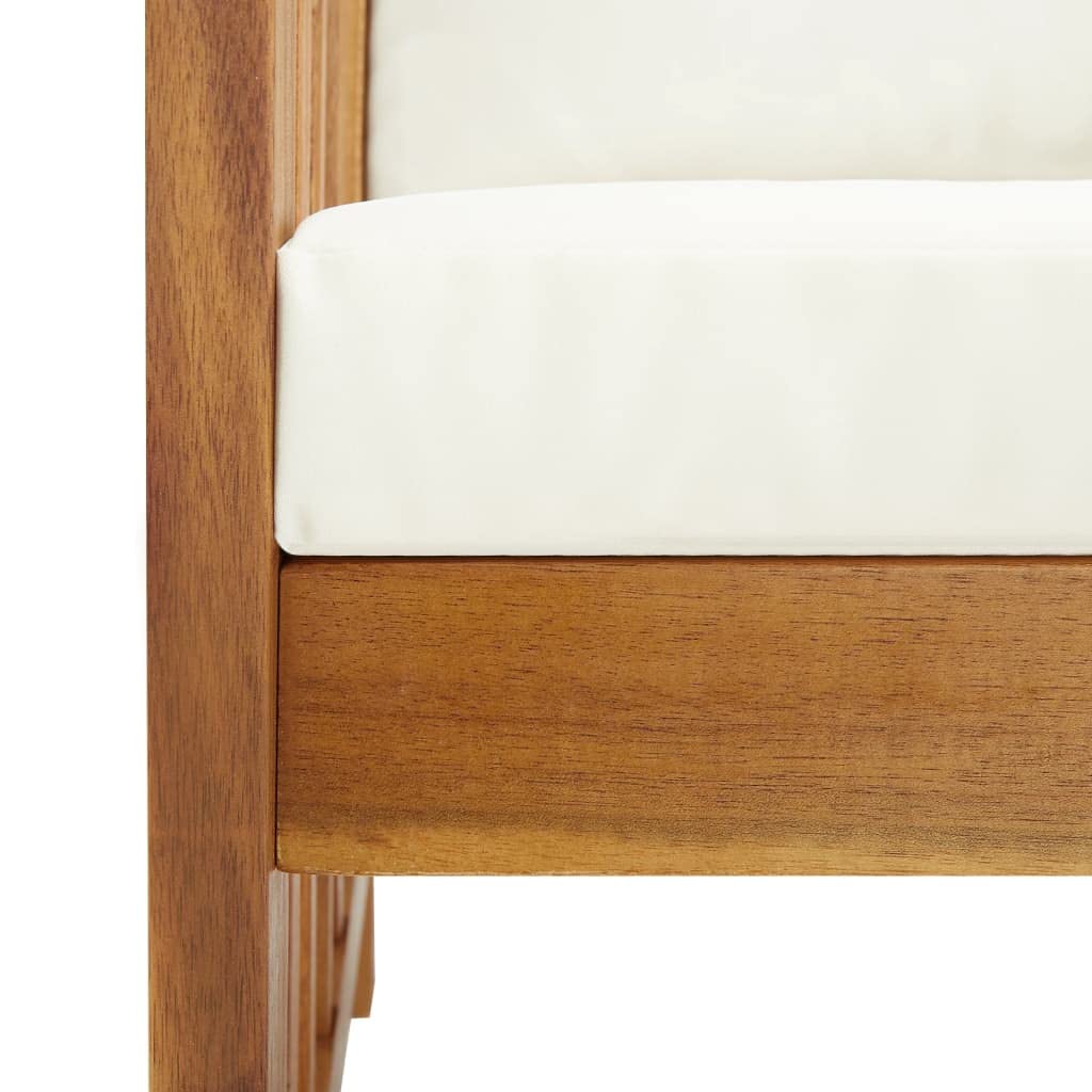 vidaXL Set Divani da Giardino 3 pz con Cuscini in Massello di Acacia