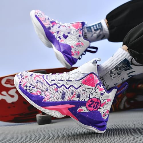 Image of Men's Basketball Shoes Fashion Printed Sneakers