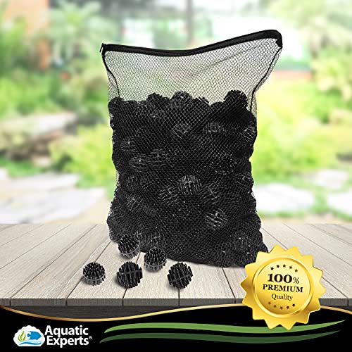 Aquatic Experts Carbon Filter 18"X36" + Bioball 300 Count With Mesh Bag + Cream Pond 18"X36" Bundle #TOP3