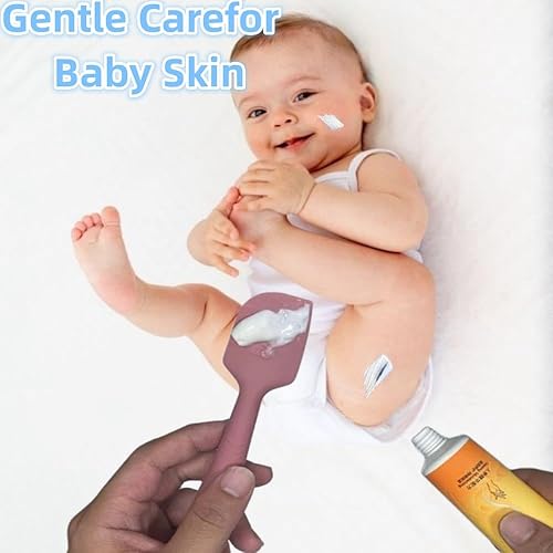 Miniatura 4 de YUEYUEJIA Espátula aplicadora de crema para pañales para bebé, paquete de 3 espátulas de silicona suave para pasta de glúteos, aplicador de crema