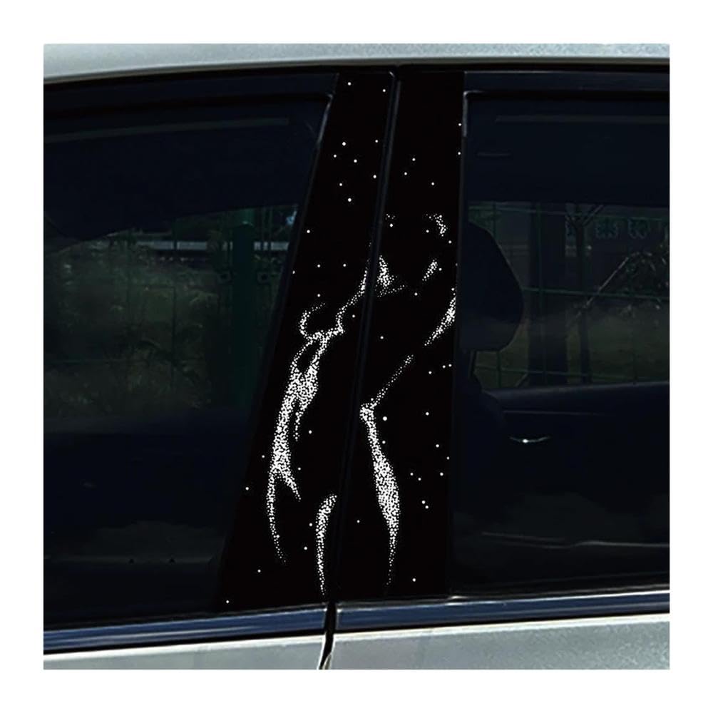 Autocollants pilier B voiture noirs étanches stickers colonne centrale