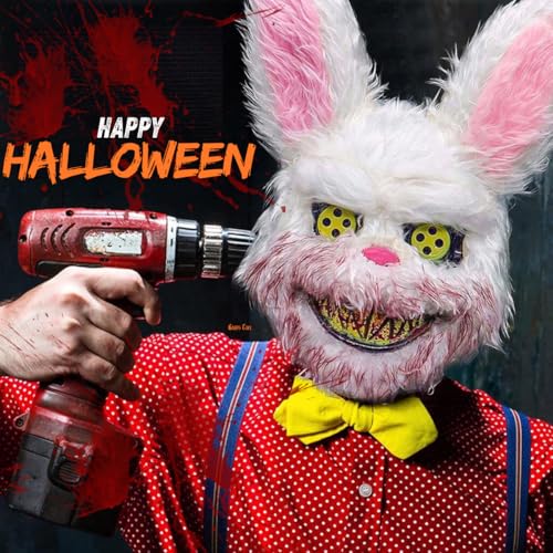 Máscara Festa Fantasia Coelho Urso Pelúcia Terror Grande Halloween Carnaval Rave Infantil Adulto Mas