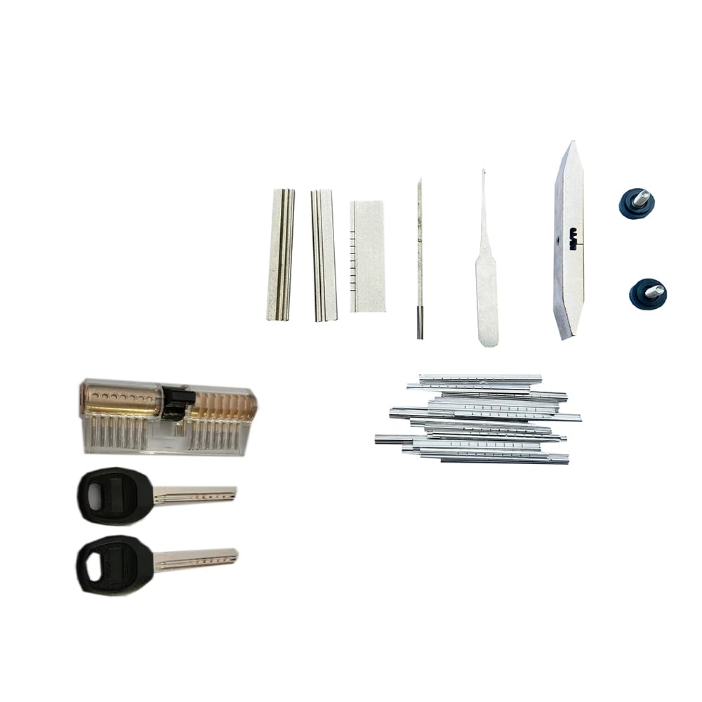 AB Kaba Lock Tin Foils Tools with ABLock,Locksmith ABLock Fast Pick Tools Dimple Opener (Tool with Lock)