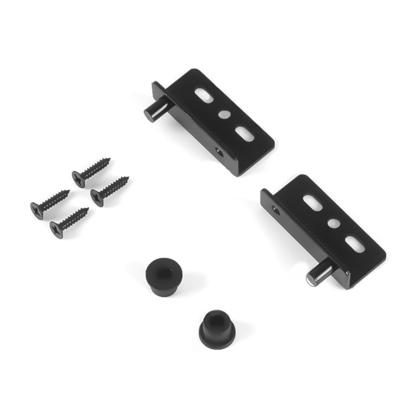 Tertioi Black Pivot Hinge Corner Cord Heavy Duty Hidden Shaft Door Hinge Bracket Wood Door Cabinet Hardware L Shaped Bracket