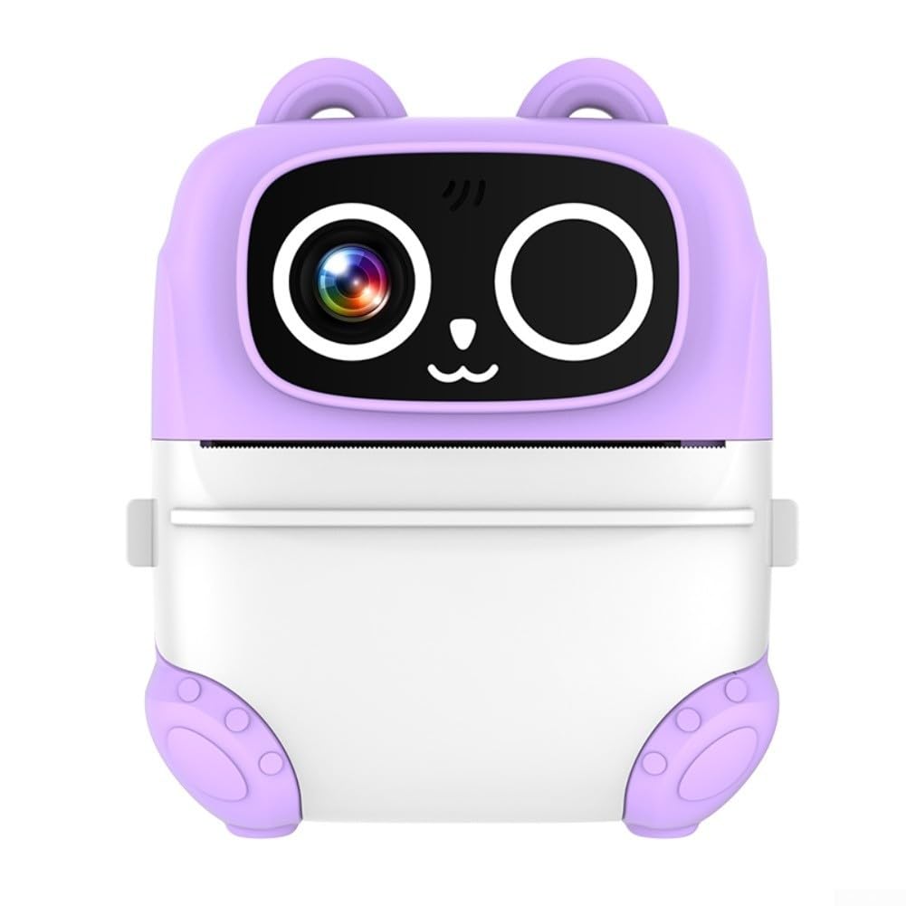 Aparat cyfrowy dla dzieci z nadrukiem fotograficznym, ekran HD 2,4", funkcja podwójnego aparatu, natychmiastowy druk termiczny bez tuszu, do 64 GB pamięci, różowy (zielony)