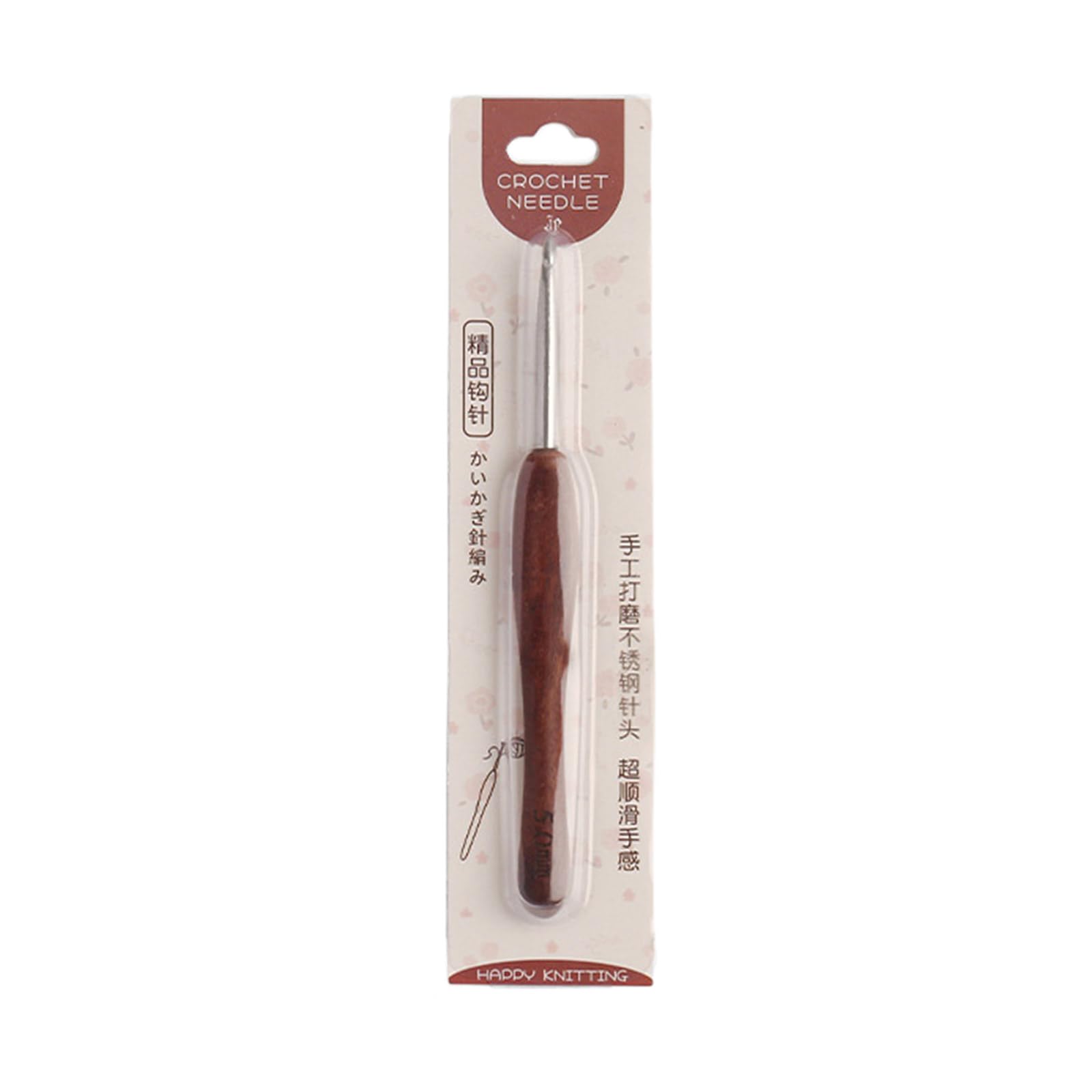 Oxxggkao Stainless Steel Crochet Hook Wooden Handle Needle Beginner Yarn Craft Tool for Knitting Crocheting Craft Wooden Handle