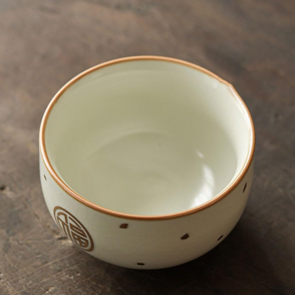 GSOUL Kungfu Tea cup Leisure Study Chinese Style Tea Cup Ceramic Home Personal Drinking Kung Fu Master Single Small Tea Cups