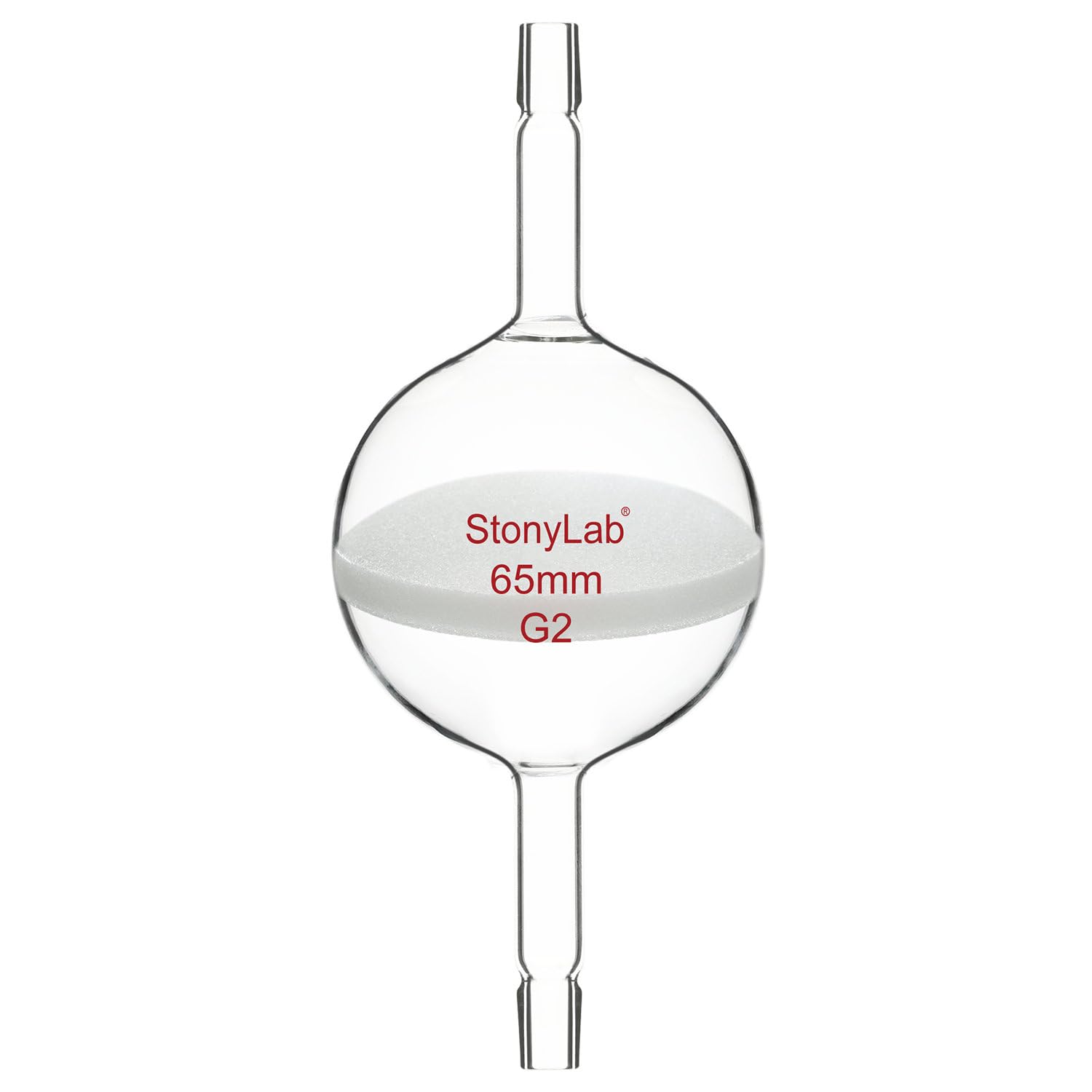 stonylab Filtering Tube, G2 Sand Core Lab Filter Tube with 10 mm Hose Connection for Chemical Experiment, 65 mm Filter Diameter-image-11