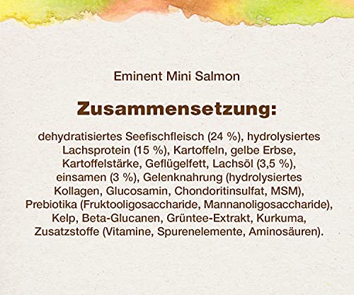 Eminent Mini Adult Lachs – Getreidefreies Hundefutter für Toy & Mini Rassen | 87% tierisches Protein, Lachs & Süßkartoffel | 2 kg