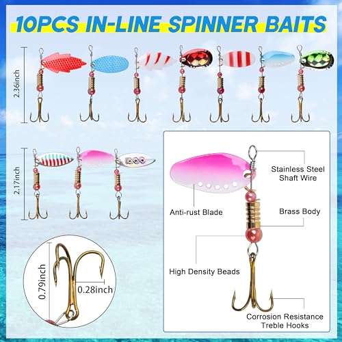 Leurres de pêche spinnerbaits en métal de haute précision pour bar - 3