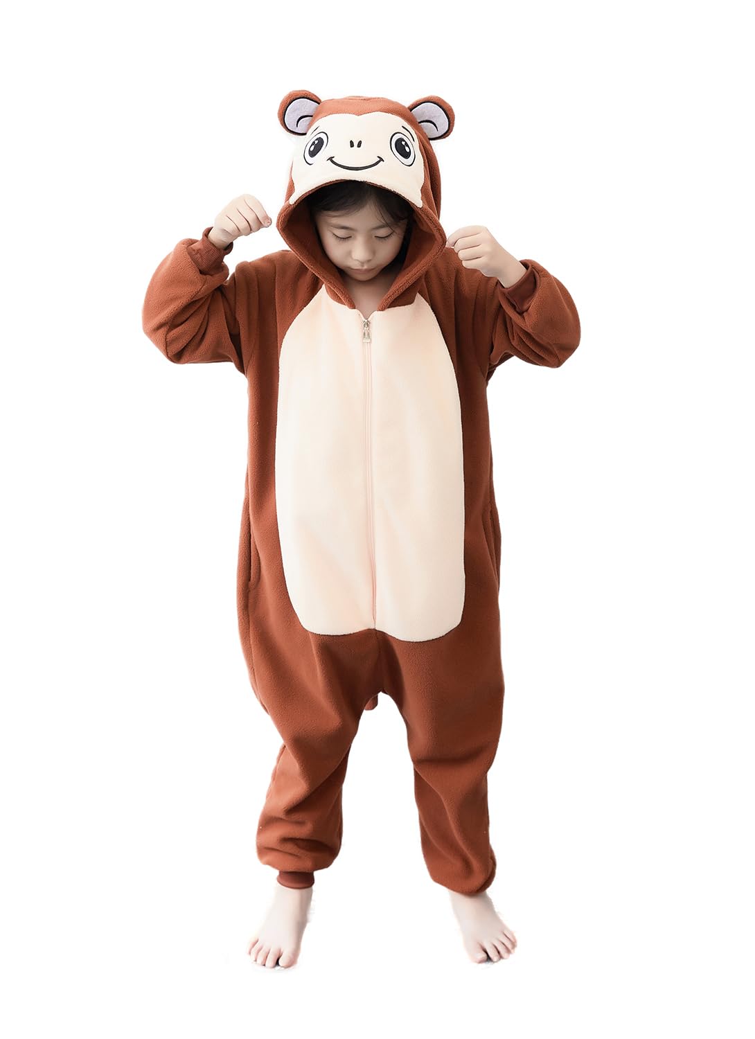 Unicorns Angels Monkey Onesie Kids Animal Pajamas Halloween Christmas Cosplay Costume(4-6Years)