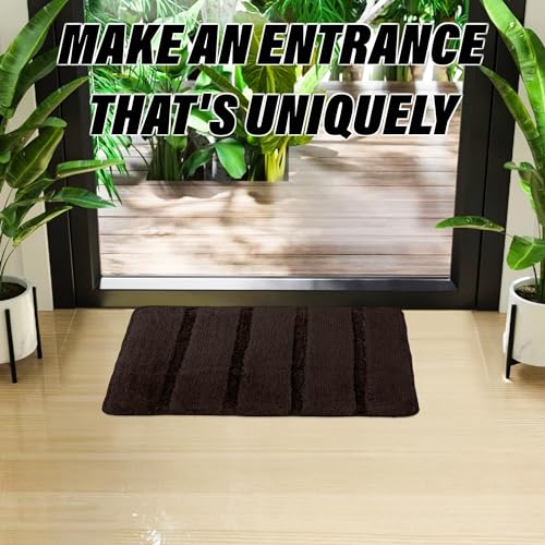 Image of Kuber Industries Door Mat | Door Entrance Mat | Entry Doormat | Floor Door Mat | Office Entrance Door Mat | Door Mat for Bedroom | Fur Doormat | Pack of 2 | Multi