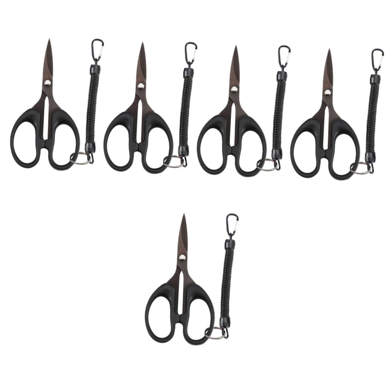 YARNOW 5 Pièces Ciseaux à Fil de pêche Fil de pêche tressé Ciseaux portatifs cisaille de pêche réutilisable PE à appâts Petit Coupe- de pêche Caoutchouc