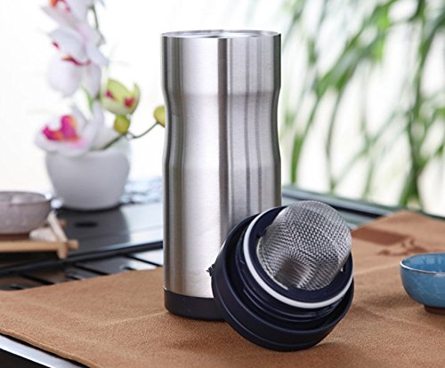 Tazas de té con té Filtro Oficina de Negocios Hombres y Mujeres Acero Inoxidable Aislamiento Taza de café