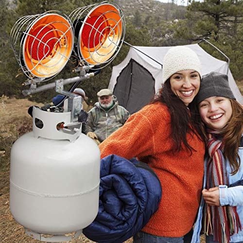 Procom Tank-Top Propane Heater - Double Burner, 30,000 Btu, Model# Pctt30, Silver #TOP5