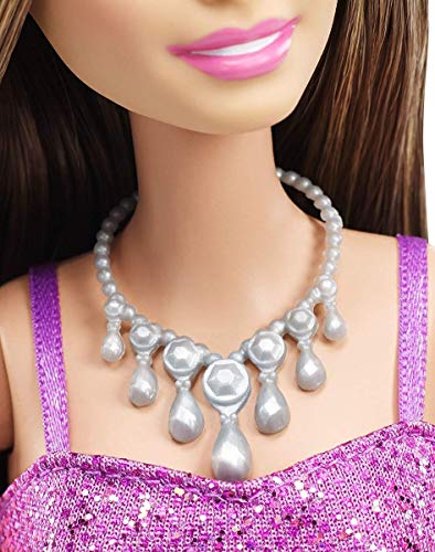 Muñeca Barbie Vestido Morado Glitz miniatura 3