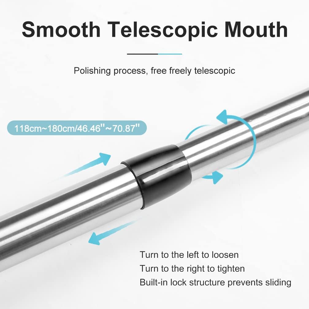 Hershii Curved Shower Curtain Rod L-Shaped Corner Bathroom Curtains Hanger Pole Decorative Extendable Bathtub Metal Showers Rail Bar, Wall Mounted or Suction Cups Install - Black