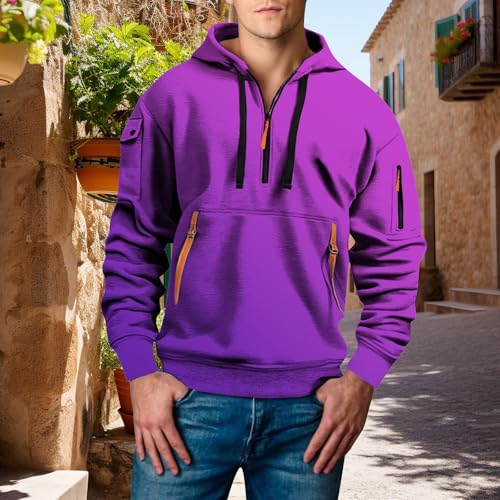 Sudadera con capucha juvenil para el entretiempo de otoño con flores 3D moradas 2