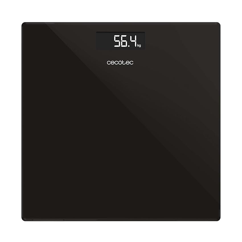 Cecotec Bilancia da bagno digitale 30 x 30 cm Surface Precision. Design compatto, misurazioni precise, capacità massima 180 kg, accensione e spegnimento automatico, base antiscivolo, funziona a