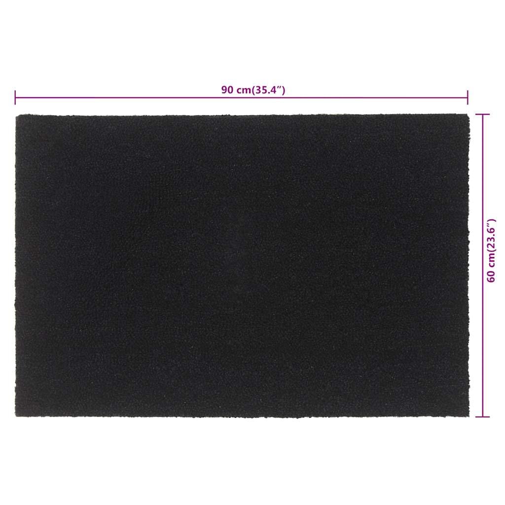 Fußmatte Schwarz 60x90 cm Kokosfaser Abtreter Eingangsmatte